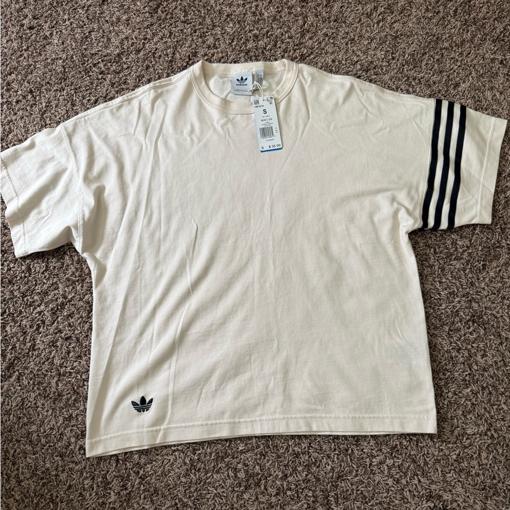 Adidas Men's Cream T-Shirt